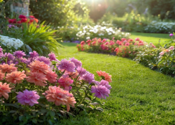 Spring,,The,Flower,Garden,Blooms,,The,Fresh,Pond,Trees,,Warm