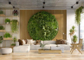 parete verde in sala
