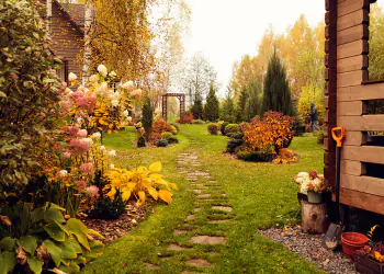 giardino nella stagione autunnale